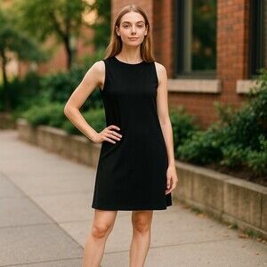 NWT Tash + Sophie Black Sleeveless Stretch Sheath Dress